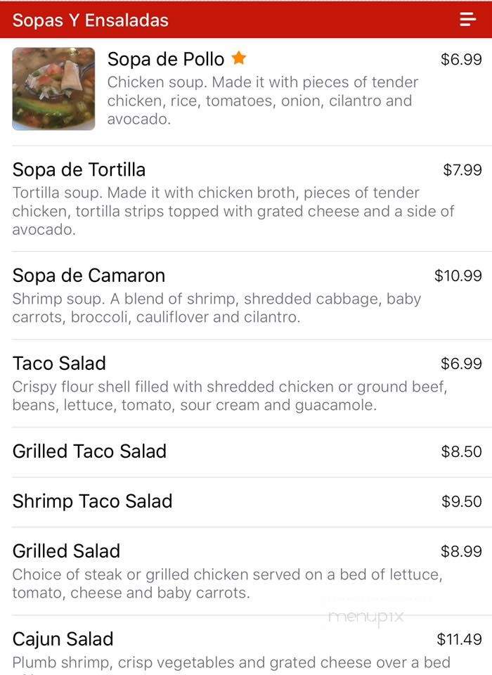 El Toro Loco Kirby - Memphis, TN menu_pic