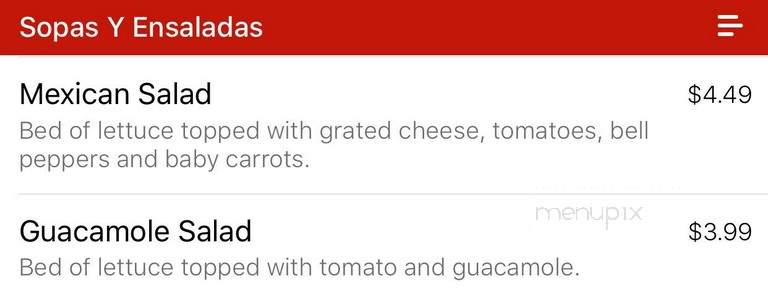 El Toro Loco Kirby - Memphis, TN menu_pic