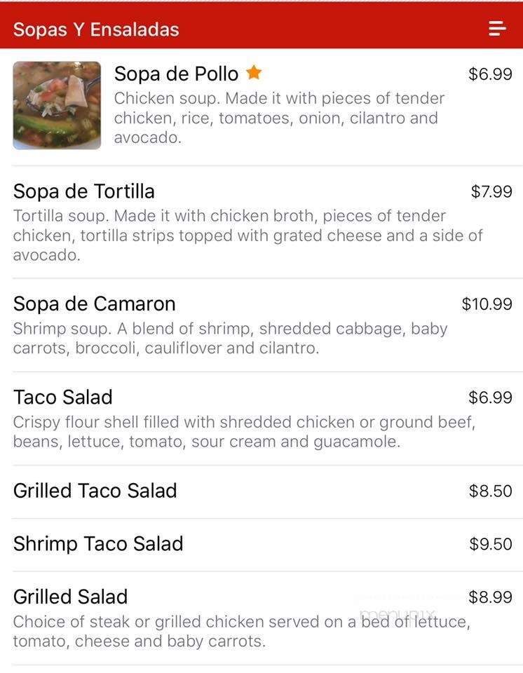 El Toro Loco Kirby - Memphis, TN menu_pic