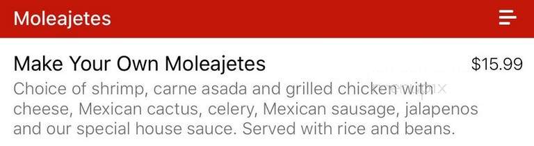 El Toro Loco Kirby - Memphis, TN menu_pic