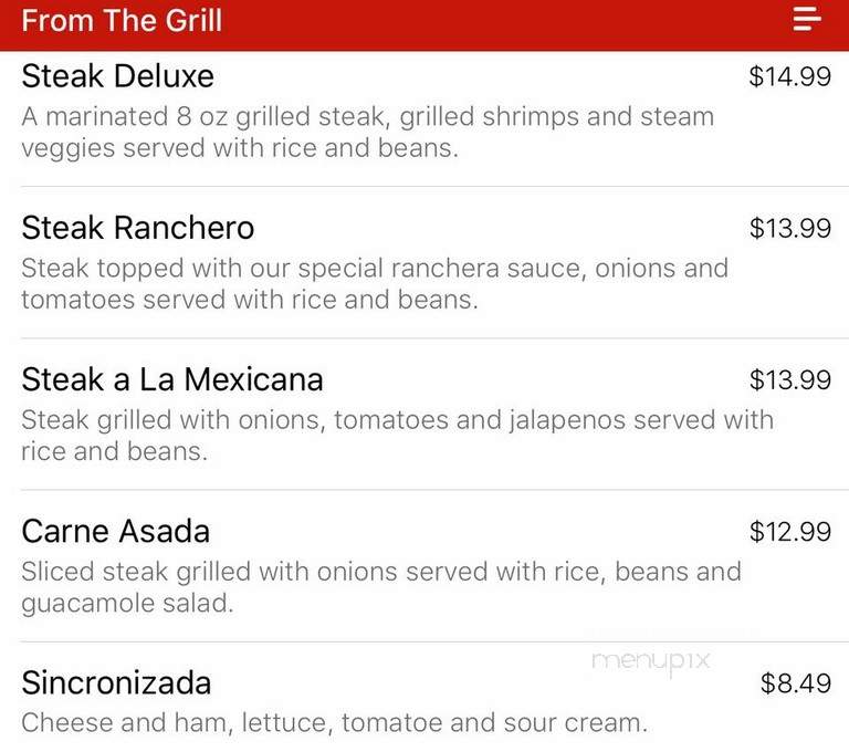 El Toro Loco Kirby - Memphis, TN menu_pic
