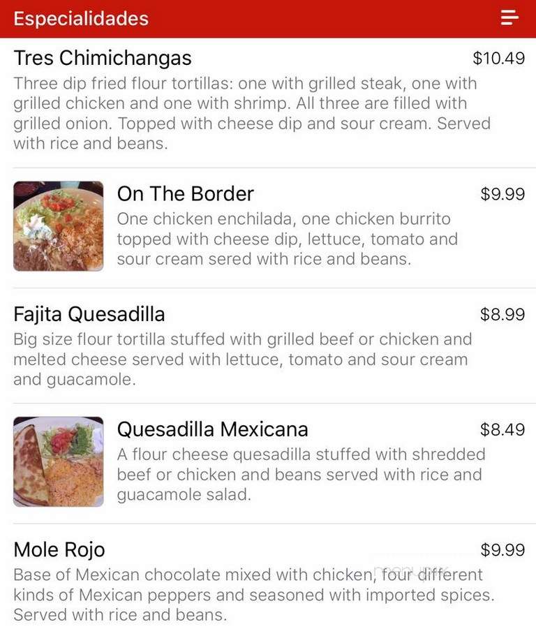 El Toro Loco Kirby - Memphis, TN menu_pic