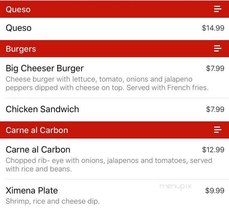 El Toro Loco Kirby - Memphis, TN menu_pic