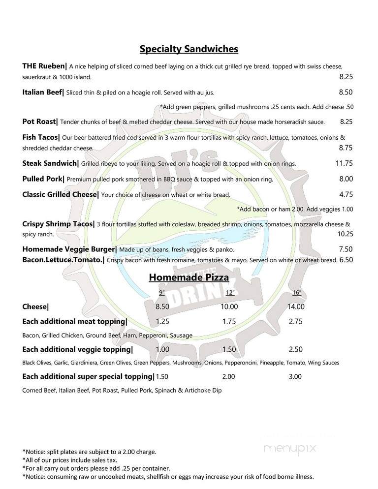 In the Drink - Lake Geneva, WI menu_pic