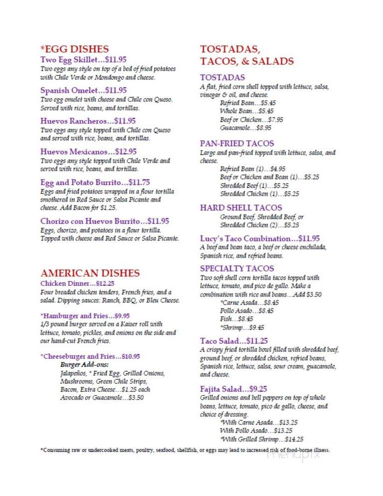 Senior Manuels - Colorado Springs, CO menu_pic