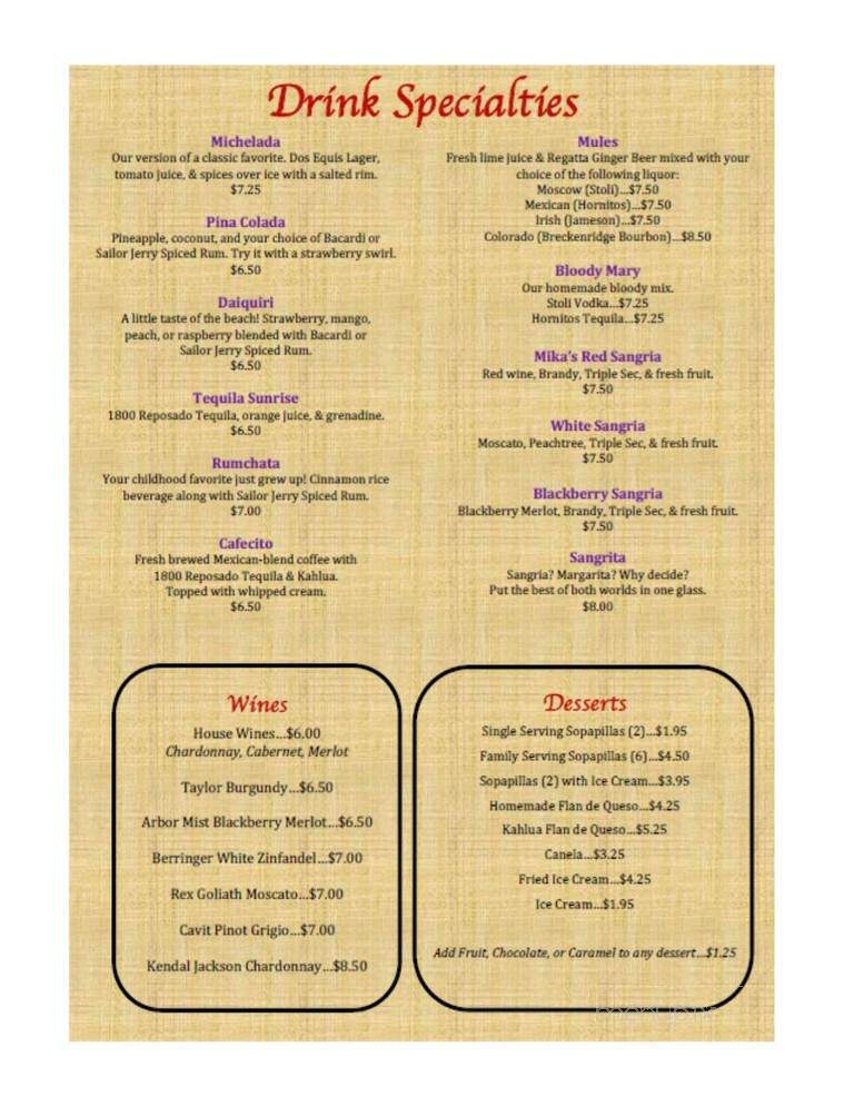 Senior Manuels - Colorado Springs, CO menu_pic