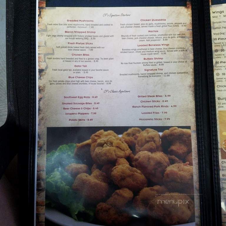Corner Pocket Bar & Grill - Tallahassee, FL menu_pic