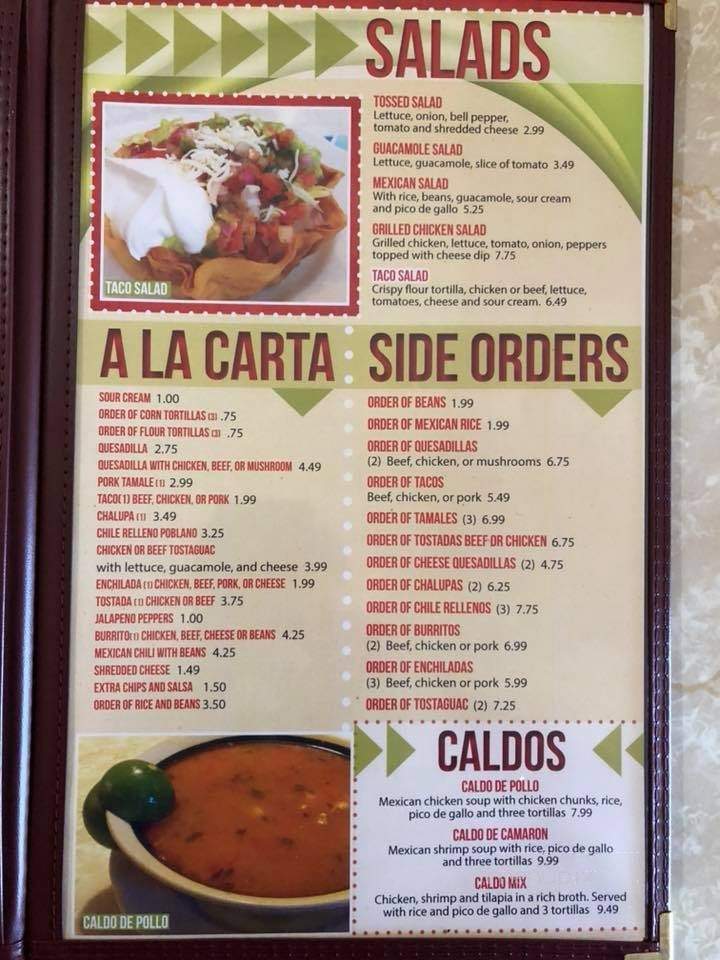 El Nopal Mexican Restaurant - Bethany, MO menu_pic