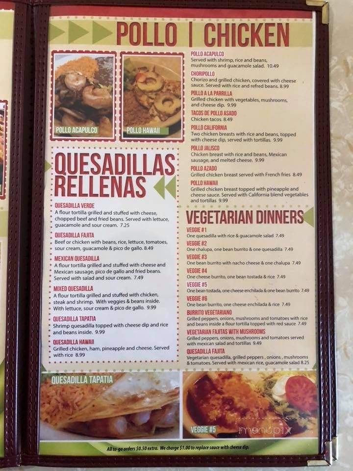 El Nopal Mexican Restaurant - Bethany, MO menu_pic