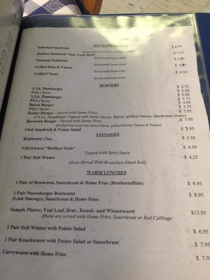 Ursula's Schnitzelhaus - Waynesville, MO menu_pic