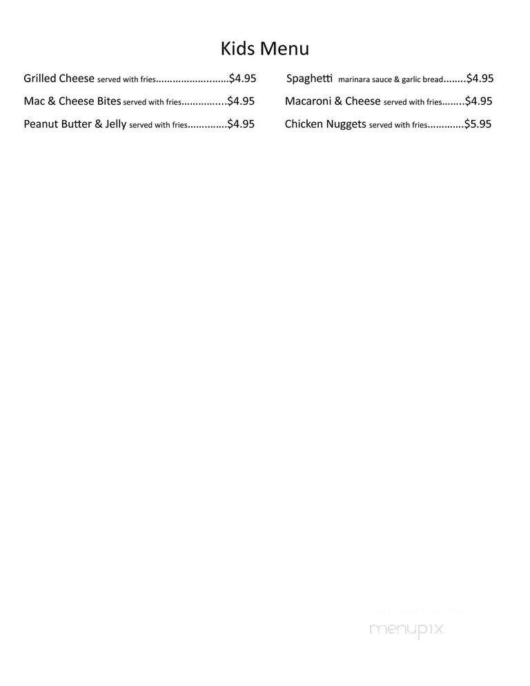 Just Rumors - Tafton, PA menu_pic