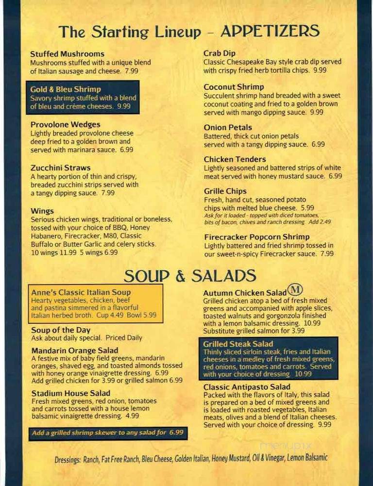Mountaineer Grill - Bridgeport, WV menu_pic