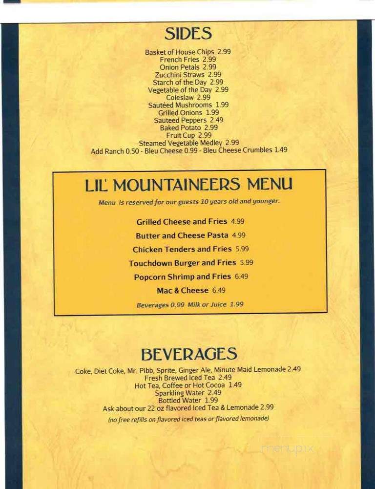 Mountaineer Grill - Bridgeport, WV menu_pic