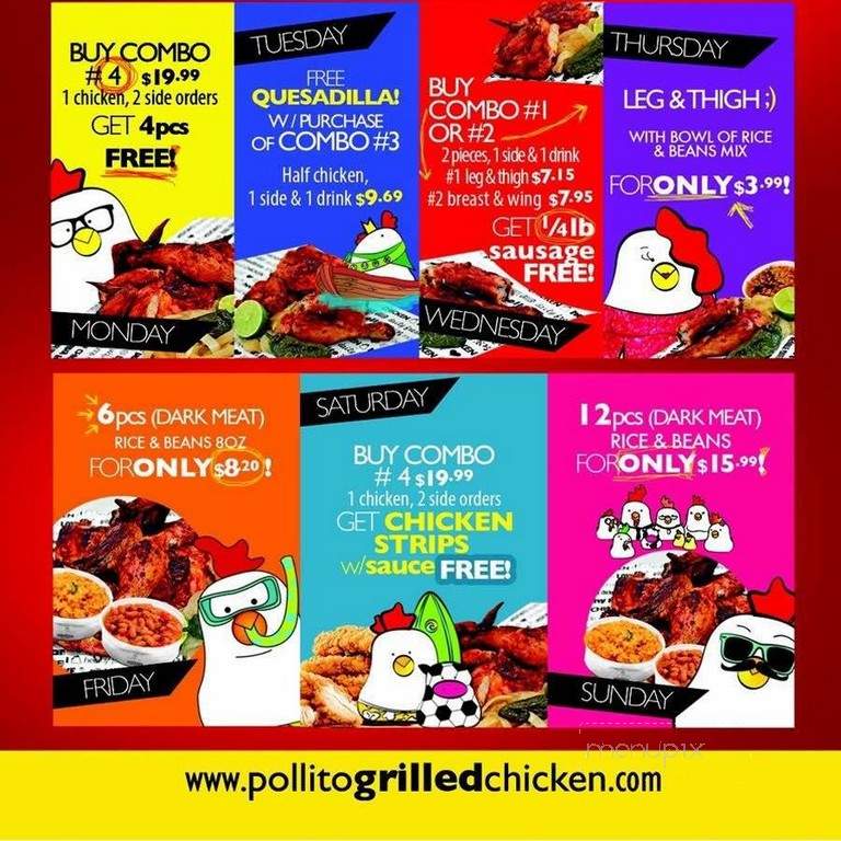 Pollito Grilled Chicken - Mission, TX menu_pic