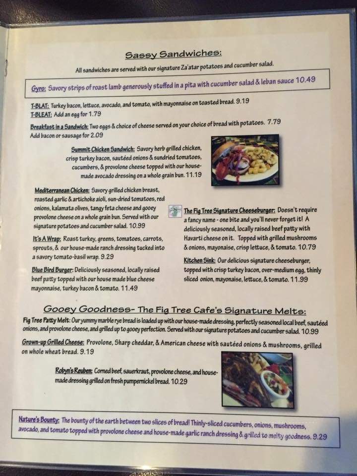 The Fig Tree Cafe & Bakery - Lees Summit, MO menu_pic