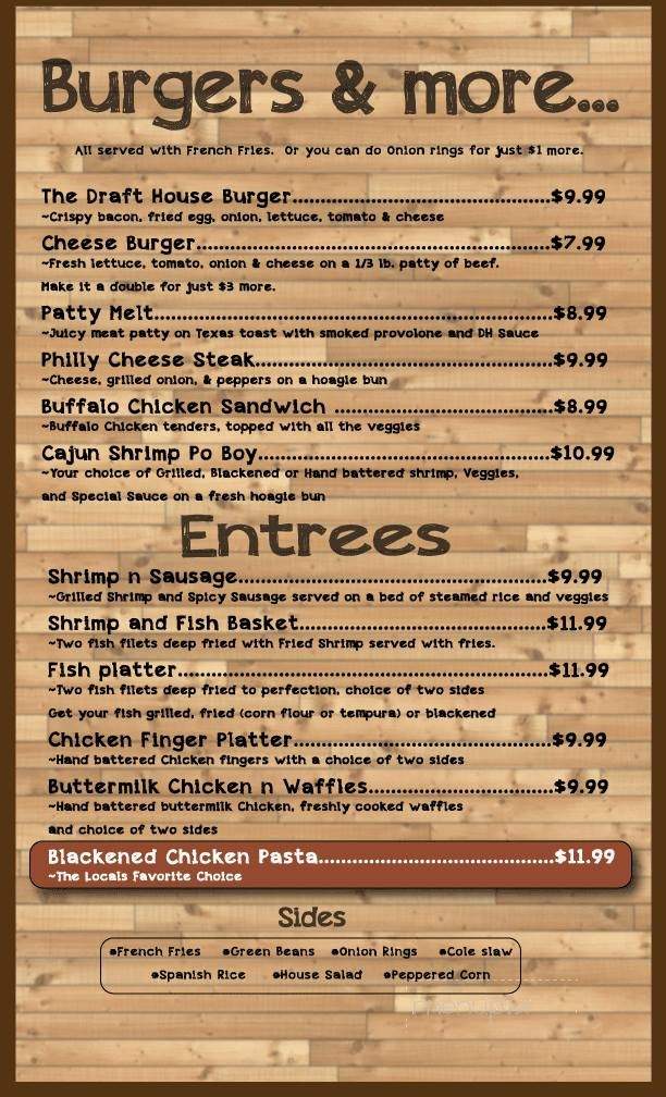 The Draft House - Dallas, TX menu_pic