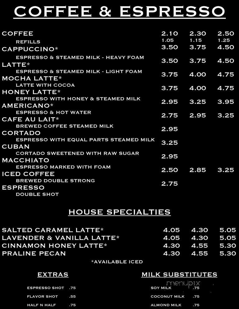 Main Street Coffee Co - Milford, MA menu_pic