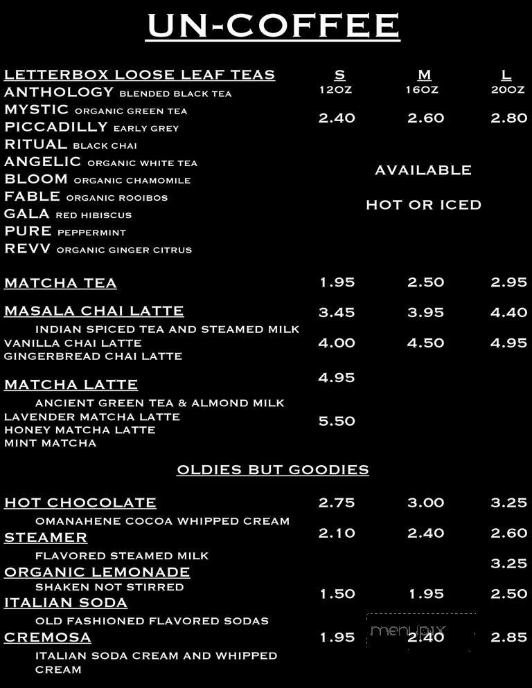 Main Street Coffee Co - Milford, MA menu_pic