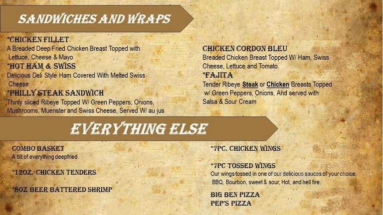 Coach Tavern - Ogema, WI menu_pic