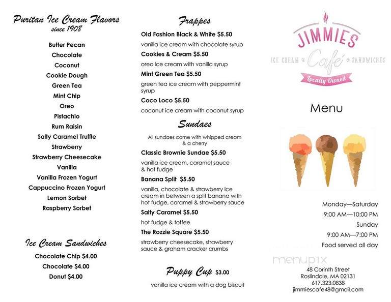 Jimmies Ice Cream and Sandwiches - Roslindale, MA