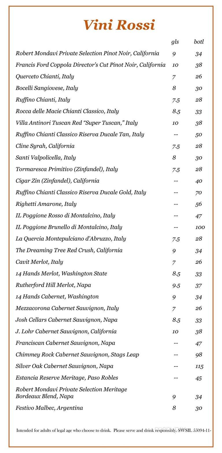 La Dolce Vita of Lemont - Lemont, IL menu_pic
