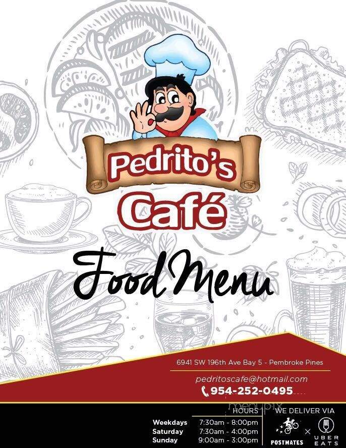 Pedrito's Cafe - Fort Lauderdale, FL menu_pic