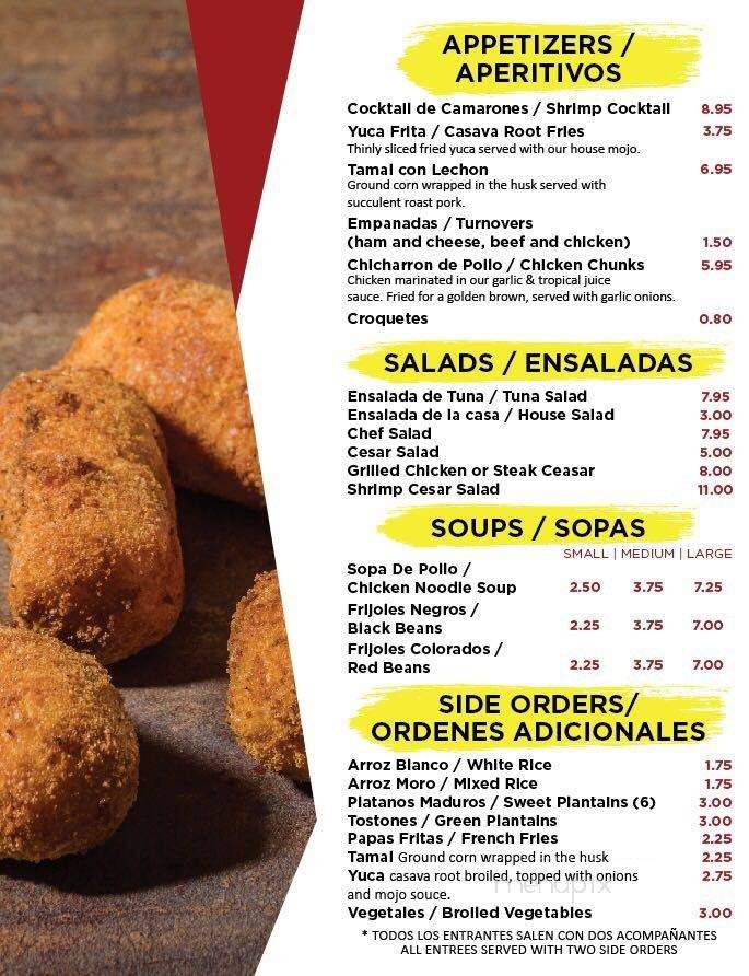 Pedrito's Cafe - Fort Lauderdale, FL menu_pic