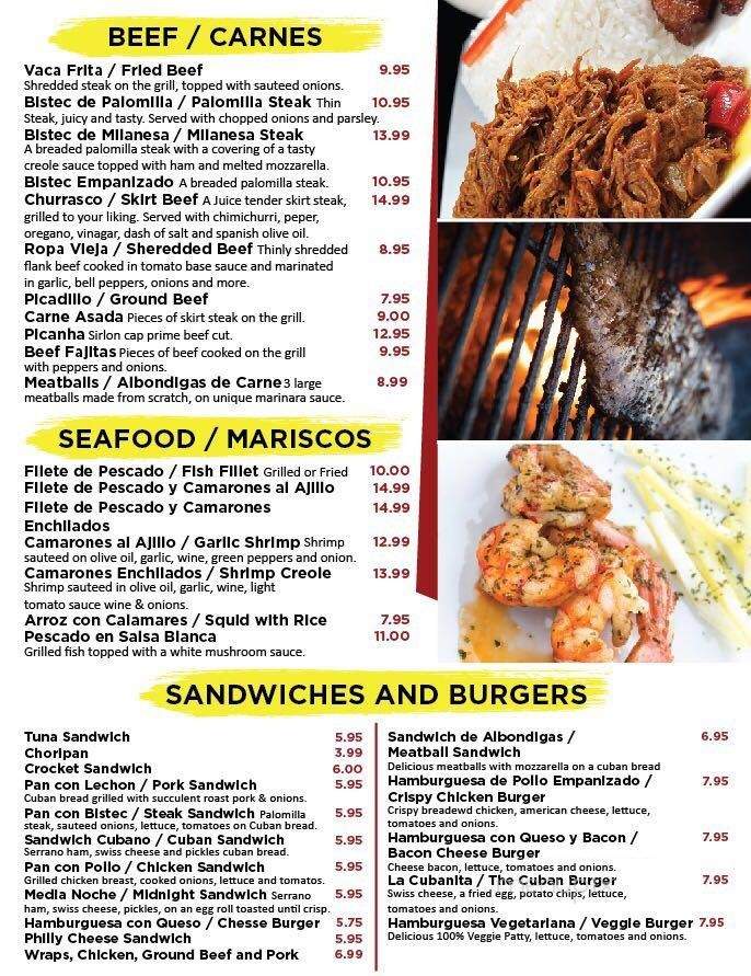 Pedrito's Cafe - Fort Lauderdale, FL menu_pic