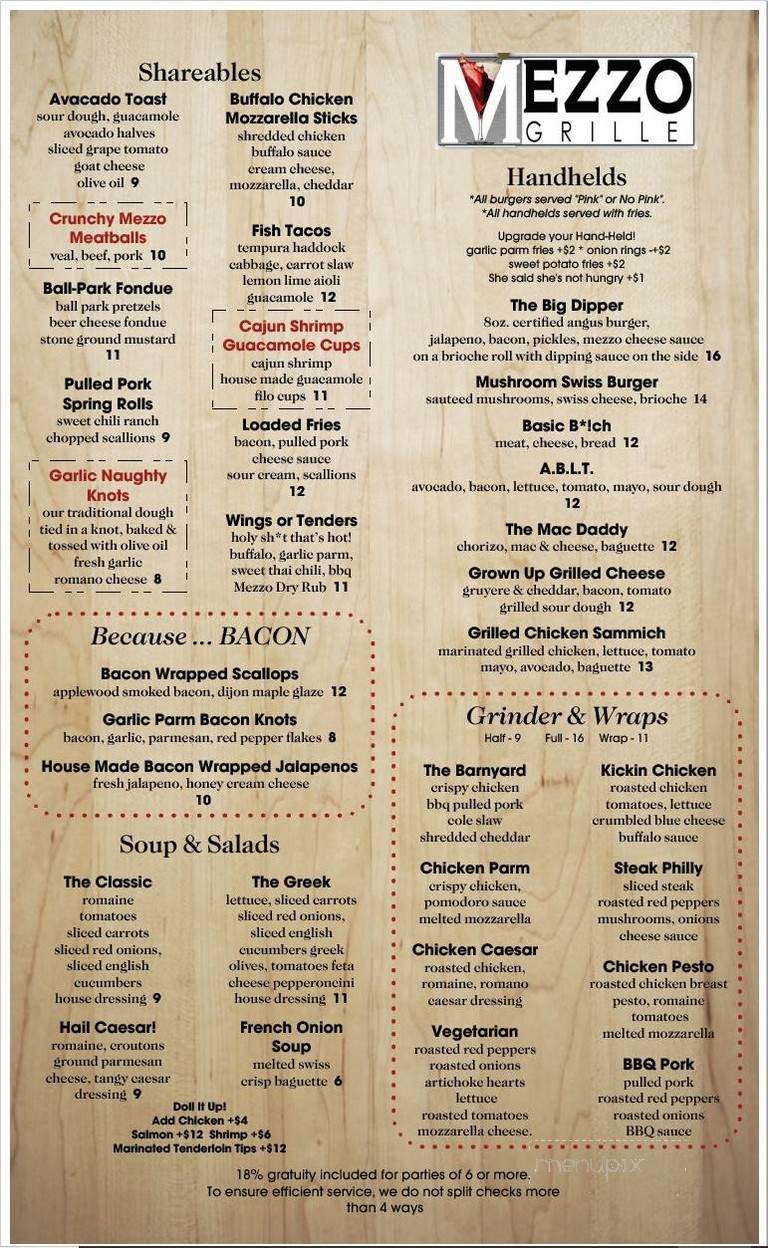 Mezzo Grille - Middletown, CT menu_pic