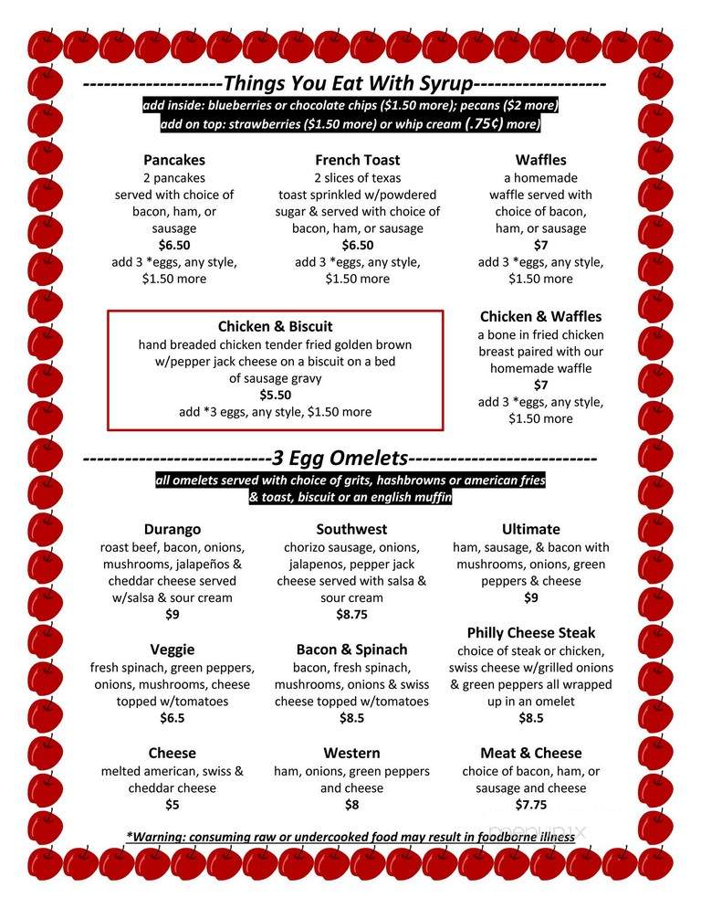 Ashleys - Sikeston, MO menu_pic