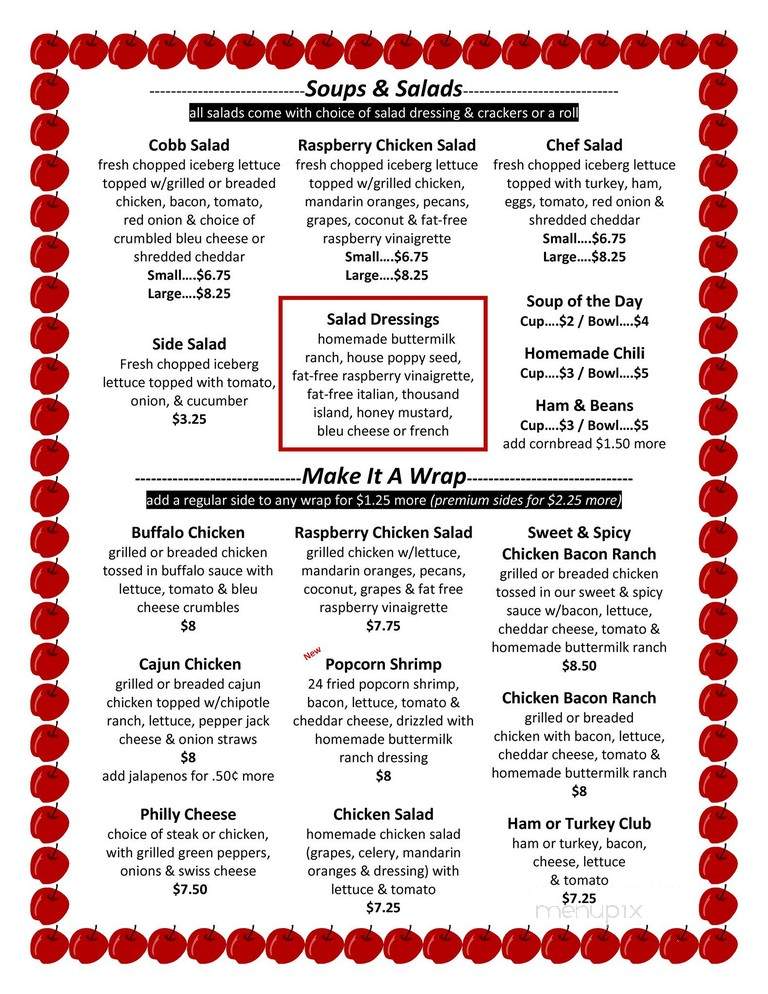 Ashleys - Sikeston, MO menu_pic