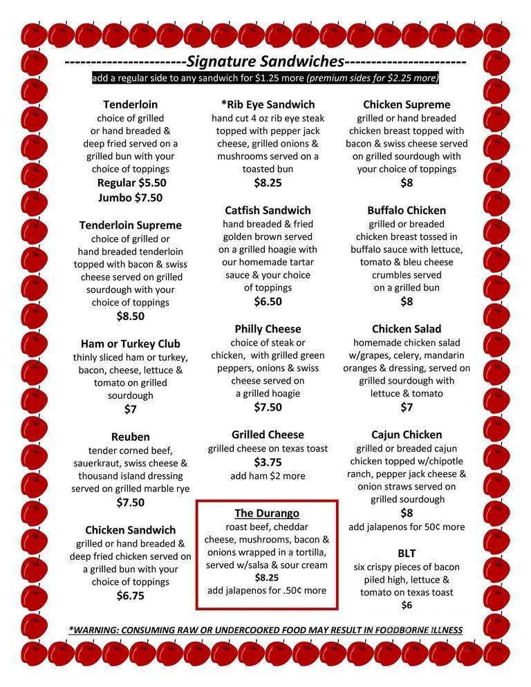 Ashleys - Sikeston, MO menu_pic