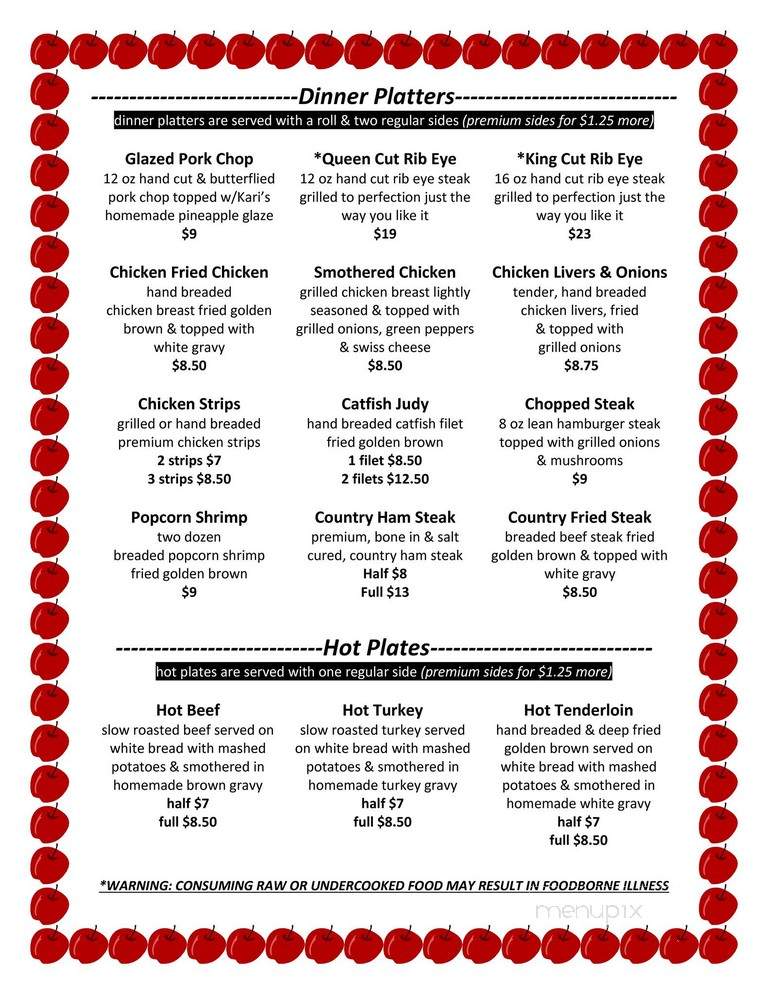 Ashleys - Sikeston, MO menu_pic