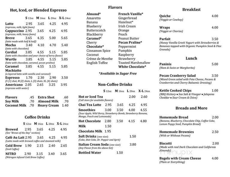 Rick's Fine Chocolates & Coffees - Guthrie, OK menu_pic