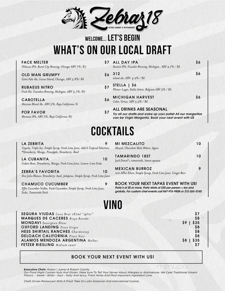 Zedba - Chicago, IL menu_pic