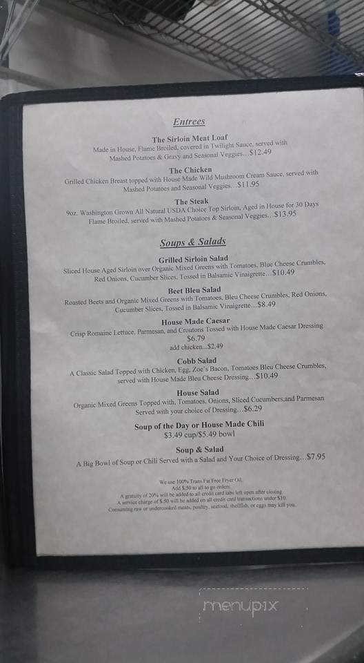 Twilight Exit - Seattle, WA menu_pic