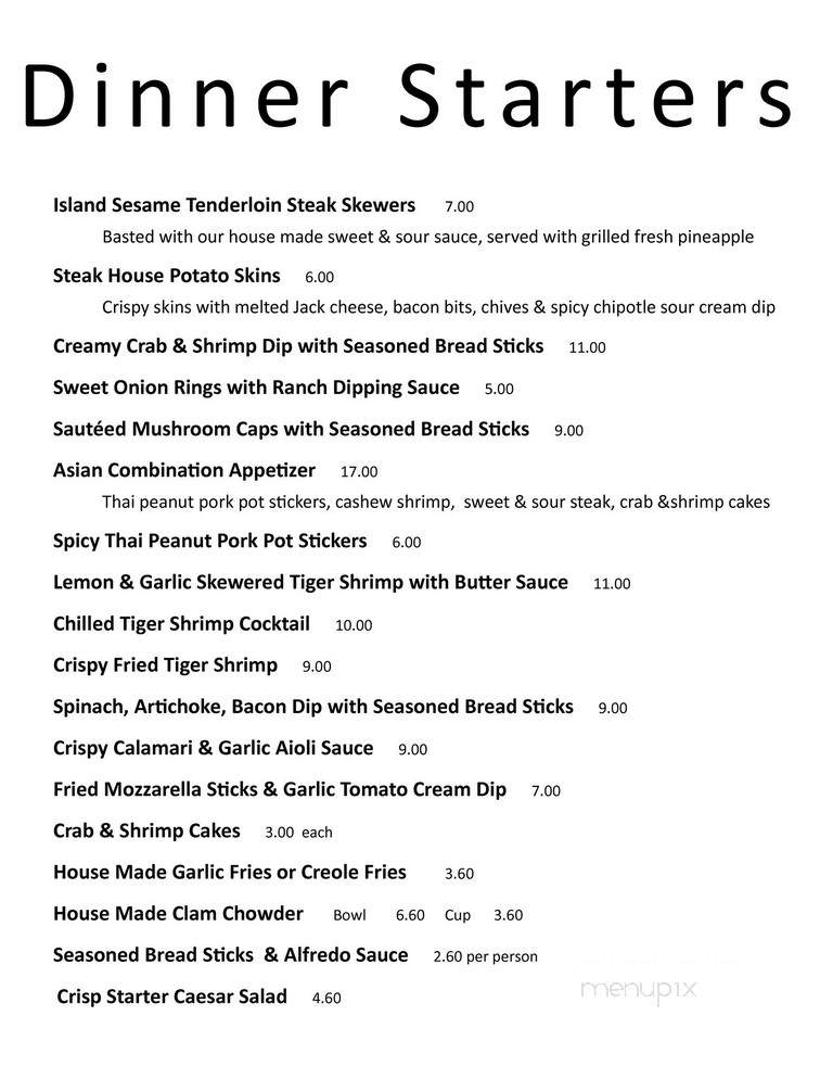 Stephani's Oak Street Grill - Colville, WA menu_pic