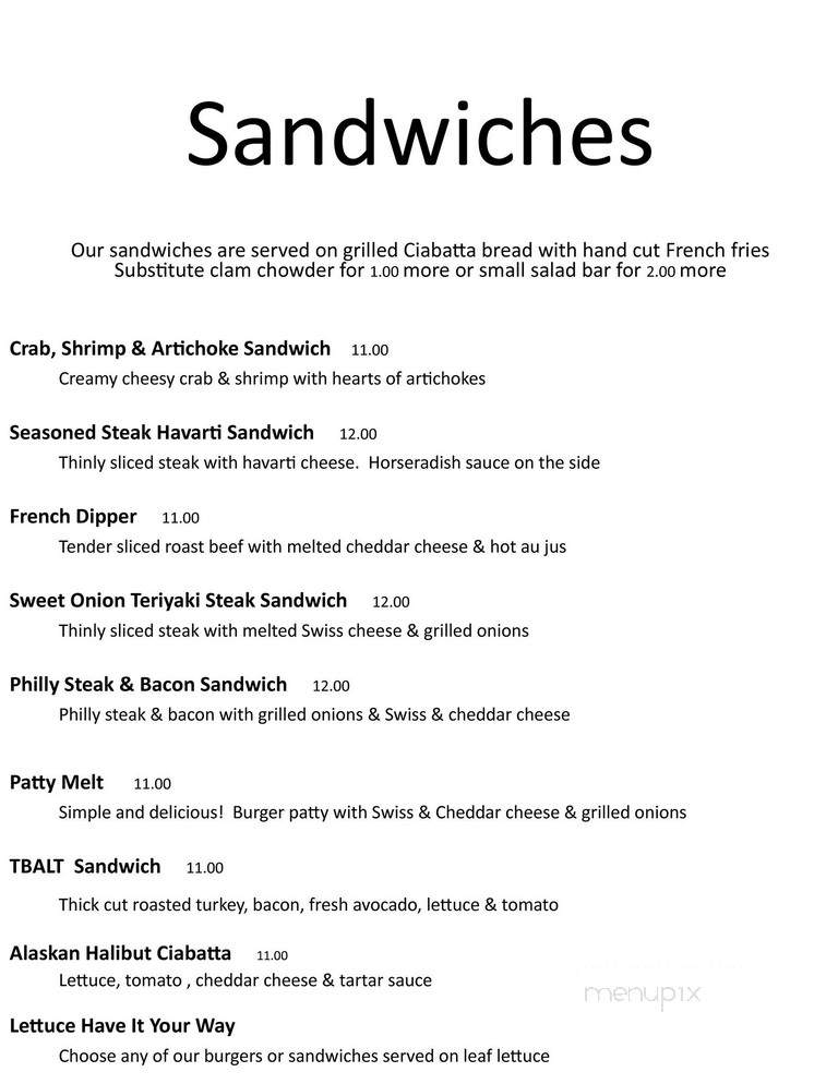 Stephani's Oak Street Grill - Colville, WA menu_pic