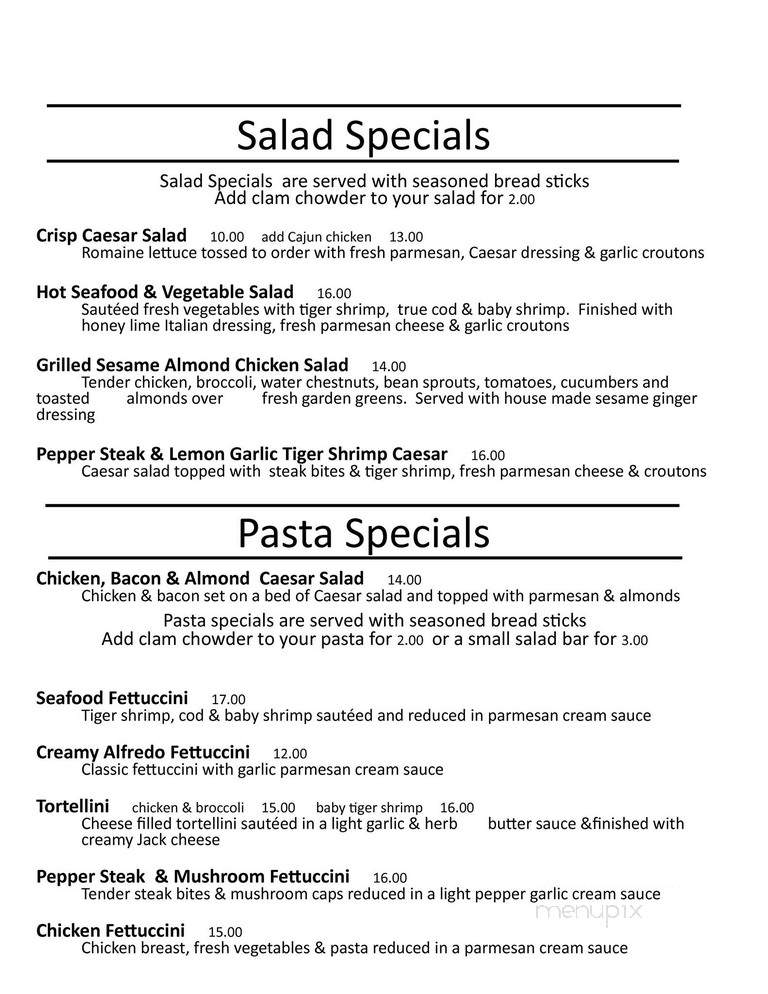 Stephani's Oak Street Grill - Colville, WA menu_pic