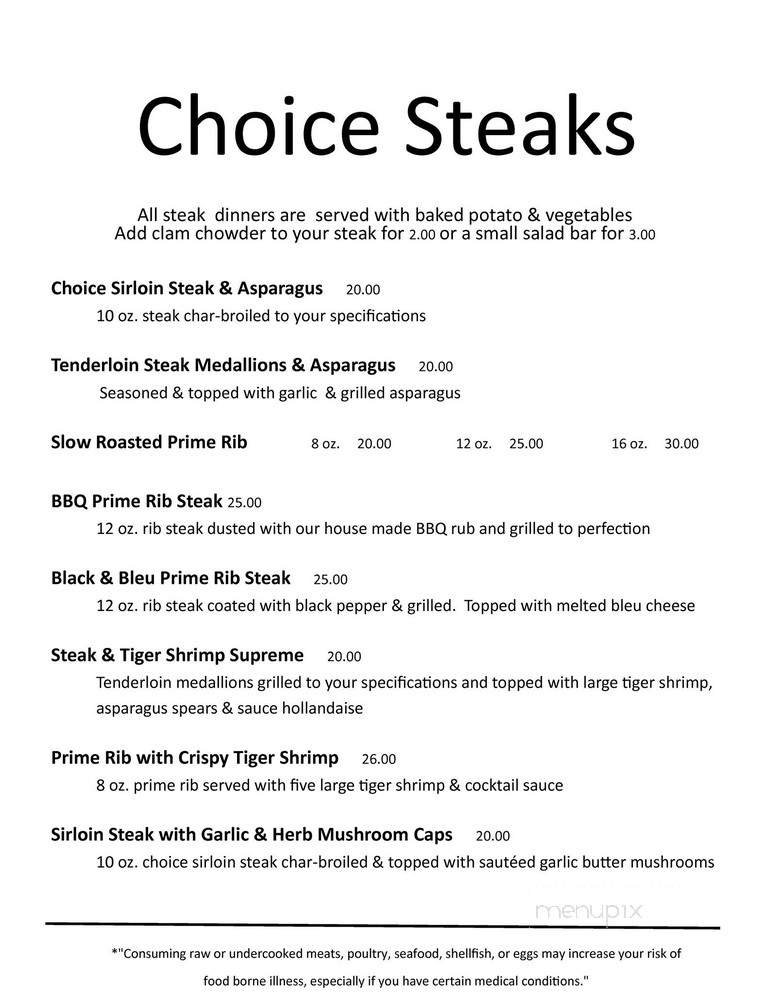 Stephani's Oak Street Grill - Colville, WA menu_pic