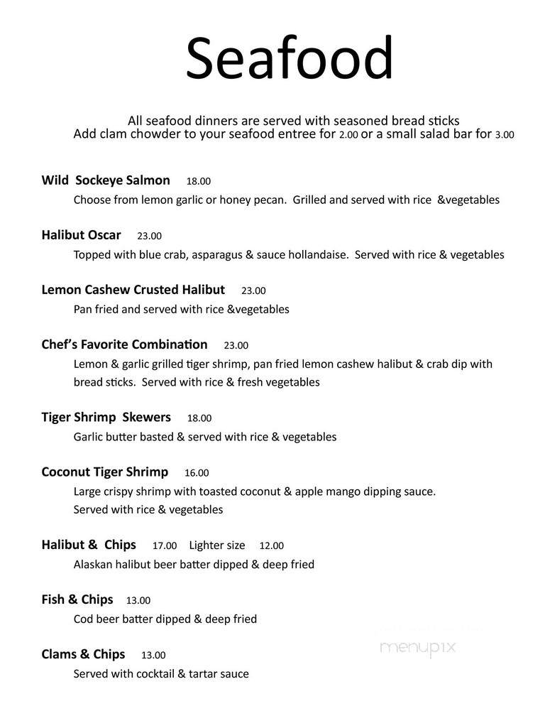 Stephani's Oak Street Grill - Colville, WA menu_pic
