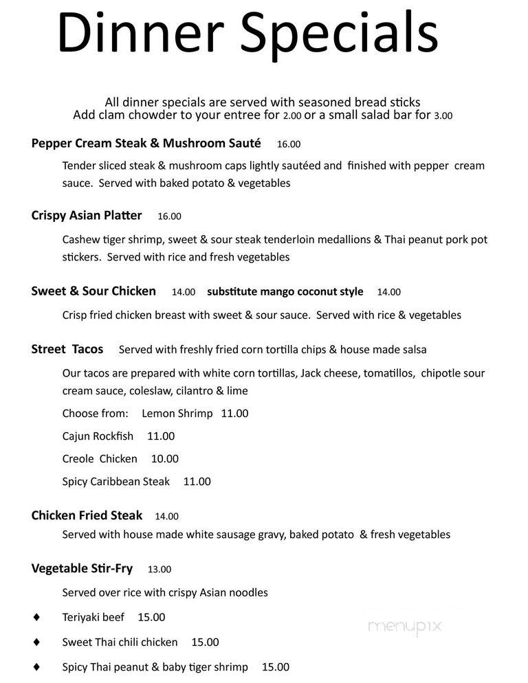 Stephani's Oak Street Grill - Colville, WA menu_pic