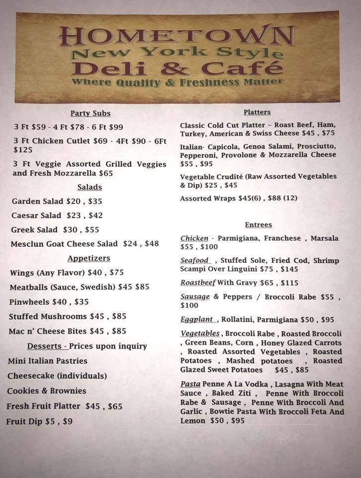 Hometown Pizza - Fishkill, NY menu_pic