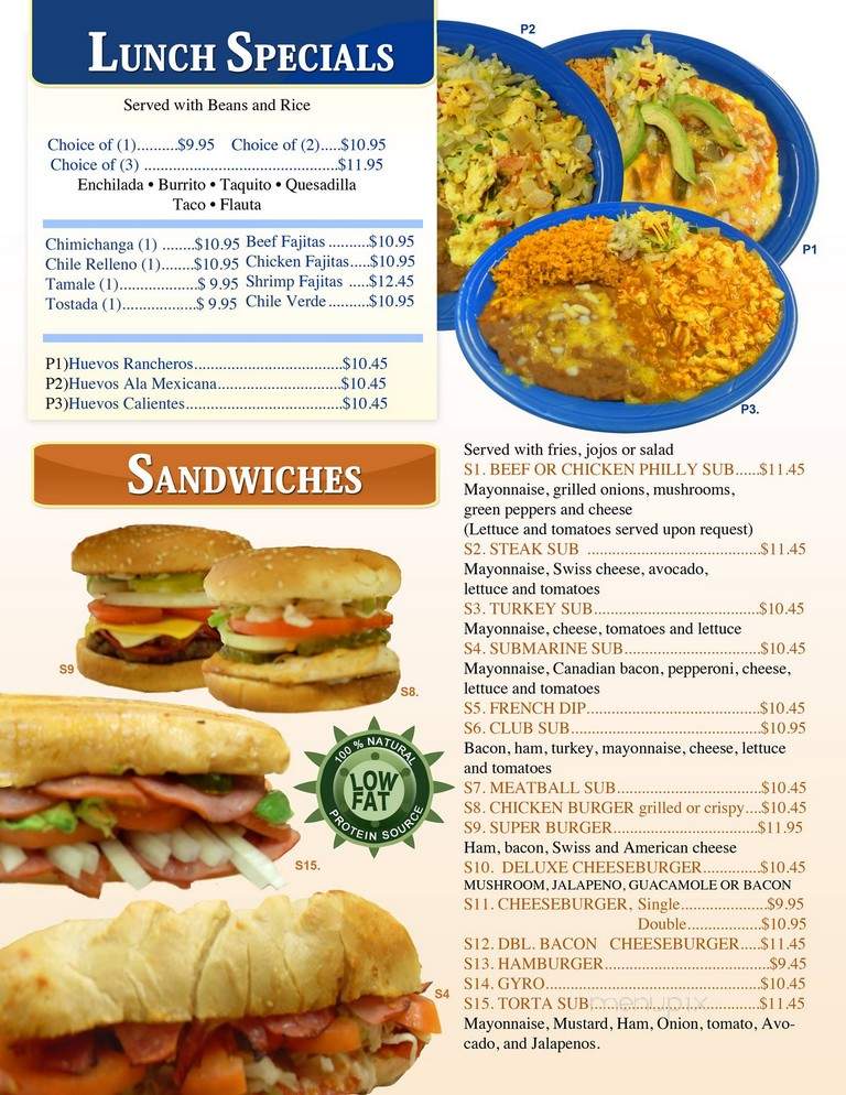 Agave Mexican Restaurant - Sitka, AK menu_pic