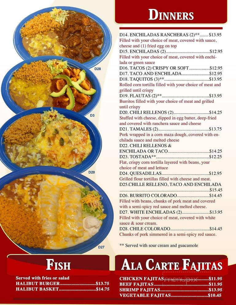 Agave Mexican Restaurant - Sitka, AK menu_pic