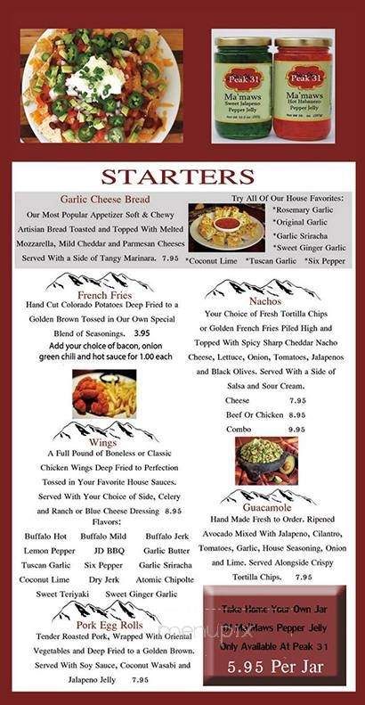 George's Union Station - Colorado Springs, CO menu_pic