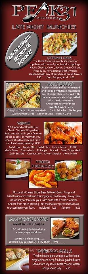 George's Union Station - Colorado Springs, CO menu_pic
