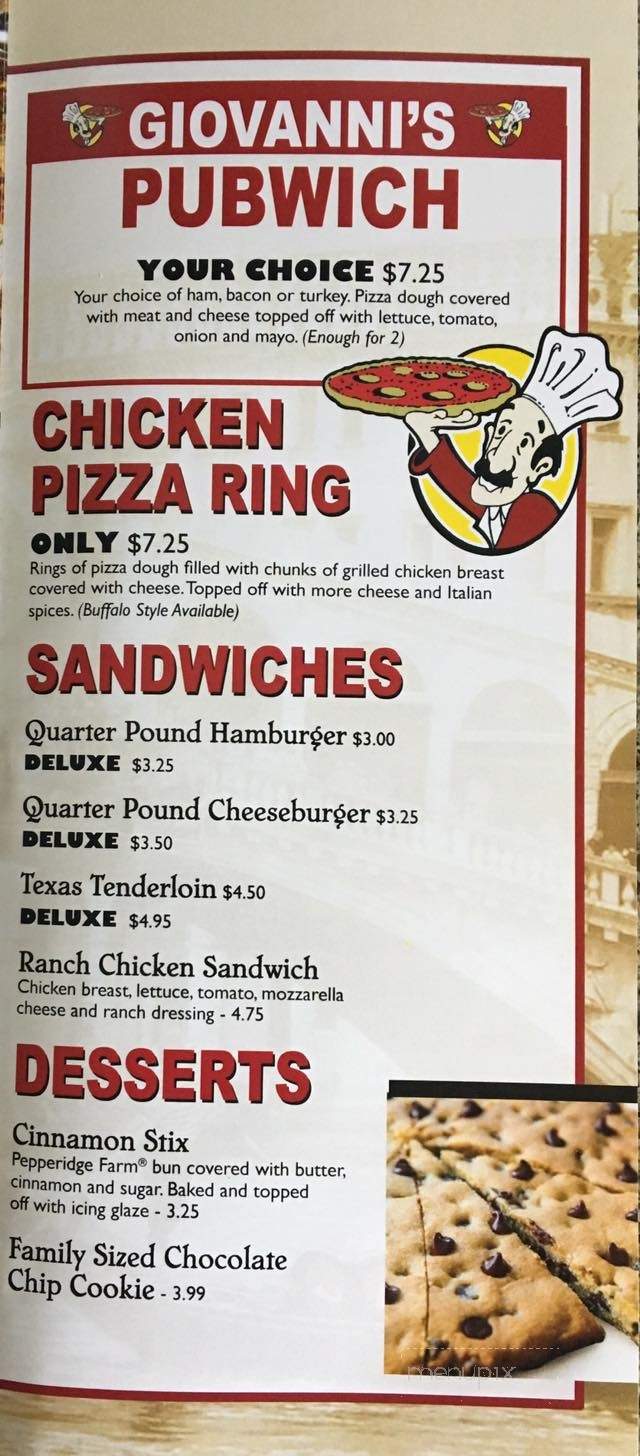Kings Inn - Kingston, ID menu_pic