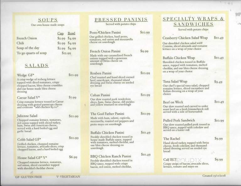 Muscoreil's Fine Desserts - North Tonawanda, NY menu_pic