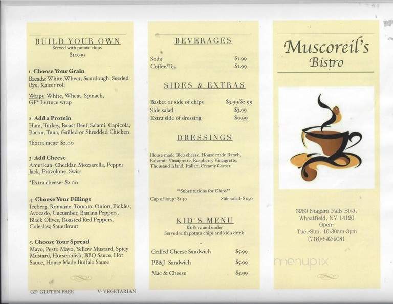 Muscoreil's Fine Desserts - North Tonawanda, NY menu_pic